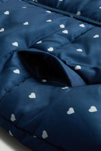 
                        
                          Load image into Gallery viewer, Mothercare Navy Heart Padded Gilet
                        
                      