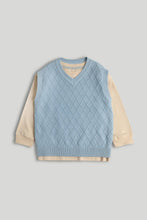 
                        
                          Load image into Gallery viewer, Mothercare T-Shirt and Knitted Vest Set
                        
                      