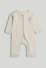 
                        
                          Load image into Gallery viewer, Mothercare 3 Pack My First Blue Elephant Zip-Up Sleepsuits
                        
                      