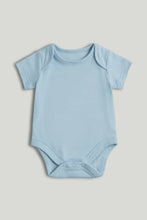 
                        
                          Load image into Gallery viewer, Mothercare 5 Pack My First Blue Tiger and Elephant Short-Sleeved Bodysuits
                        
                      