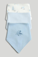 Mothercare 3 件裝 My First 藍色口水肩