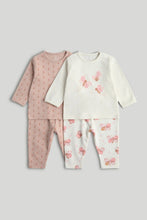 
                        
                          Load image into Gallery viewer, Mothercare 2 Pack My First Pink and White Butterfly  Pyjamas
                        
                      