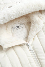 
                        
                          Load image into Gallery viewer, Mothercare Cream Quilted Snowsuit
                        
                      
