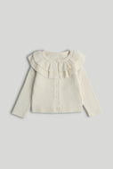 Mothercare Cream Frill Cardigan - mothercare hong kong