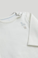 
                        
                          Load image into Gallery viewer, Mothercare 2 Pack My First Blue and White Bodysuits
                        
                      