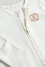
                        
                          Load image into Gallery viewer, Mothercare 3 Pack My First Beige and White Zip-Up Sleepsuits
                        
                      