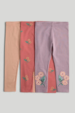 
                        
                          Load image into Gallery viewer, Mothercare 3 Pack Flower Leggings
                        
                      