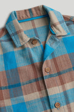 
                        
                          Load image into Gallery viewer, Mothercare Blue Checked Shirt and T-Shirt Set
                        
                      
