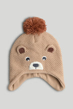 
                        
                          Load image into Gallery viewer, Mothercare Brown Bear Knitted Trapper Hat
                        
                      
