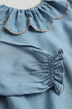 
                        
                          Load image into Gallery viewer, Mothercare Blue Embroidered Blouse
                        
                      