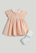 
                        
                          將圖片載入圖庫檢視器 Mothercare Peach Cord Dress and Tights Outfit
                        
                      
