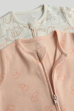 
                        
                          Load image into Gallery viewer, Mothercare 2 Pack Animal Footless Zip-Up Sleepsuits
                        
                      