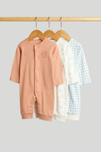 
                        
                          Load image into Gallery viewer, Mothercare 3 Pack Breakfast Footless Sleepsuits
                        
                      