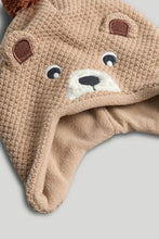 
                        
                          Load image into Gallery viewer, Mothercare Brown Bear Knitted Trapper Hat
                        
                      