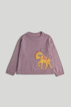 
                        
                          Load image into Gallery viewer, Mothercare Purple Giraffe Jumper
                        
                      
