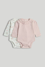 
                        
                          Load image into Gallery viewer, Mothercare 2 Pack My First Pink and White Bodysuits
                        
                      