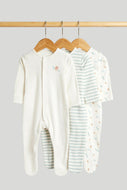 Mothercare 3件裝橡子圖案連身睡衣