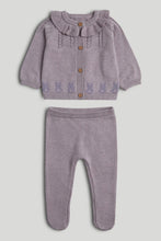 
                        
                          將圖片載入圖庫檢視器 Mothercare Purple Knitted Top and Legging Outfit
                        
                      