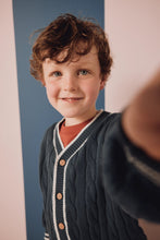 
                        
                          Load image into Gallery viewer, Mothercare Navy Cable Knit Cardigan
                        
                      