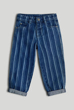 
                        
                          Load image into Gallery viewer, Mothercare Blue Striped Denim Jeans
                        
                      