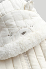 
                        
                          Load image into Gallery viewer, Mothercare Cream Quilted Snowsuit
                        
                      