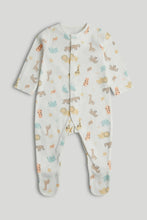 
                        
                          Load image into Gallery viewer, Mothercare 3 Pack Safari Sleepsuits
                        
                      