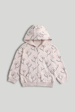 
                        
                          Load image into Gallery viewer, Mothercare Lilac Flower Zip-Up Hoodie
                        
                      