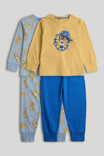 
                        
                          Load image into Gallery viewer, Mothercare 2 Pack Yellow and Blue Tiger Pyjamas
                        
                      
