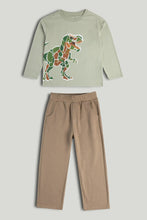 
                        
                          Load image into Gallery viewer, Mothercare Dinosaur T-Shirt and Jogger Outfit
                        
                      