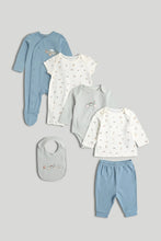 
                        
                          Load image into Gallery viewer, Mothercare Blue and White Vintage Toy 8-Piece Outfit Gift Set
                        
                      