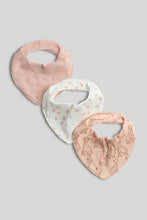 
                        
                          Load image into Gallery viewer, Mothercare 3 Pack Pink and White Dribble Bibs
                        
                      
