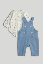 
                        
                          Load image into Gallery viewer, Mothercare Dungarees and Bodysuit Outfit
                        
                      