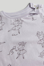 
                        
                          Load image into Gallery viewer, Mothercare Lilac Mouse Long-Sleeved T-Shirt
                        
                      