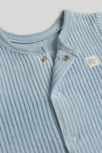 
                        
                          Load image into Gallery viewer, Mothercare My First Blue Velour Outfit Set
                        
                      