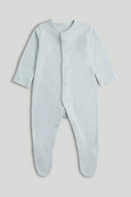 
                        
                          Load image into Gallery viewer, Mothercare 3 Pack My First Blue Sleepsuits
                        
                      