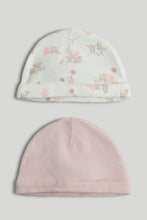
                        
                          Load image into Gallery viewer, Mothercare 2 Pack My First Pink Rabbit Baby Hats
                        
                      