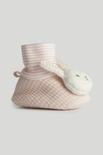 
                        
                          Load image into Gallery viewer, Mothercare Pink Bunny Rattle Sock-Top Booties
                        
                      