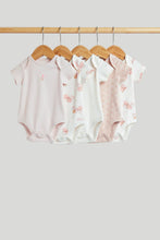 
                        
                          Load image into Gallery viewer, Mothercare 5 Pack My First Pink Flower and Butterfly Short-Sleeved Bodysuits
                        
                      