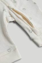 
                        
                          Load image into Gallery viewer, Mothercare 2 Pack Green Footless Zip-Up Sleepsuits
                        
                      