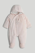 
                        
                          Load image into Gallery viewer, Mothercare My First Pink Fluffy Pramsuit
                        
                      