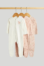 
                        
                          Load image into Gallery viewer, Mothercare 3 Pack Floral Sleepsuits
                        
                      