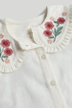 
                        
                          Load image into Gallery viewer, Mothercare Cream Embroidered Blouse
                        
                      