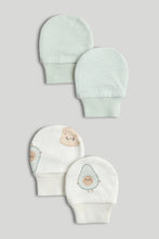 
                        
                          Load image into Gallery viewer, Mothercare 2 Pack My First Green Baby Mitts
                        
                      