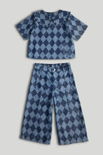 
                        
                          Load image into Gallery viewer, Mothercare Diamond Denim Top and Trouser Outfit
                        
                      