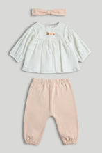 
                        
                          Load image into Gallery viewer, Mothercare Blouse, Trousers and Headband Outfit
                        
                      
