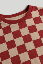 
                        
                          Load image into Gallery viewer, Mothercare Orange Checkerboard Sweat Top
                        
                      