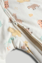 
                        
                          Load image into Gallery viewer, Mothercare Safari Wadded Zip-Up Sleepsuit 2.5 Tog
                        
                      