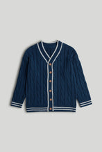 
                        
                          Load image into Gallery viewer, Mothercare Navy Cable Knit Cardigan
                        
                      