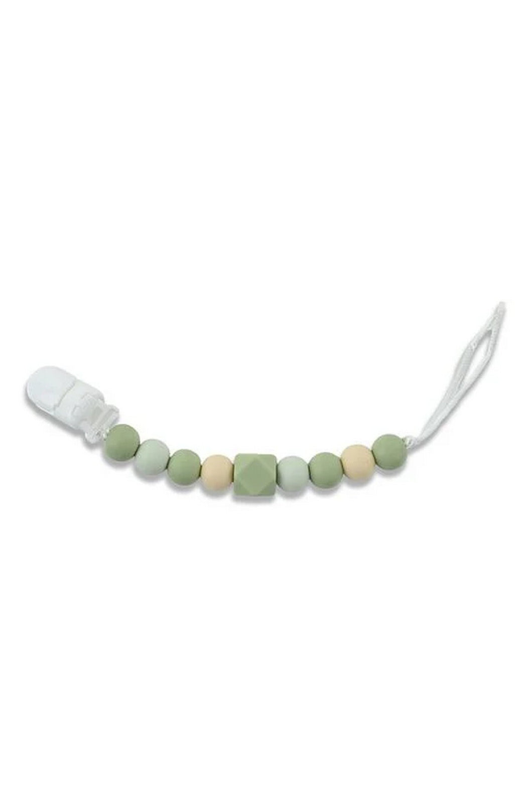 Snapkis Silicone Teether & Pacifier Clip - Olive