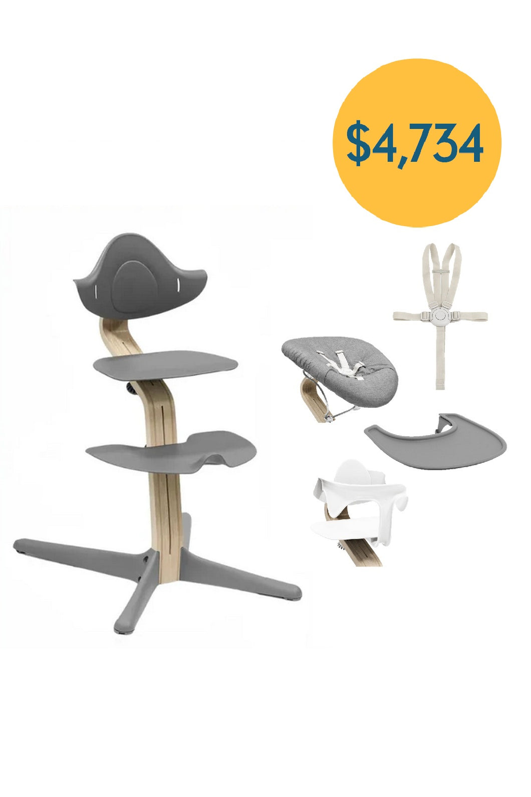Stokke Nomi Chair With Newborn Set Bundle Offer $4,734